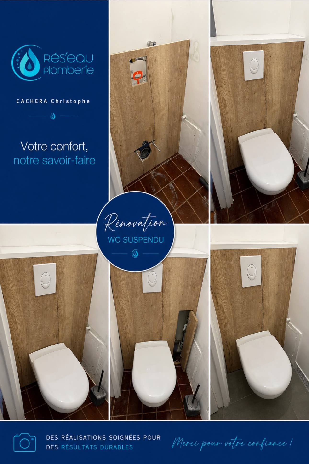 Installation de WC suspendu